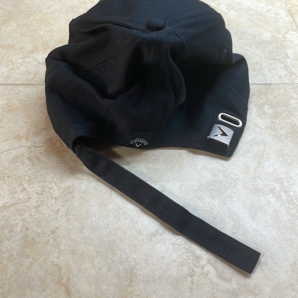 Callaway Hat Cap Cotton Golf Adjustable Strap Logo Black White - Picture 5 of 9